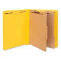 Universal 6-Sect Pressboard End Tab Class Folders, 2 Divs, Letter, Yellow, PK10 UNV10319